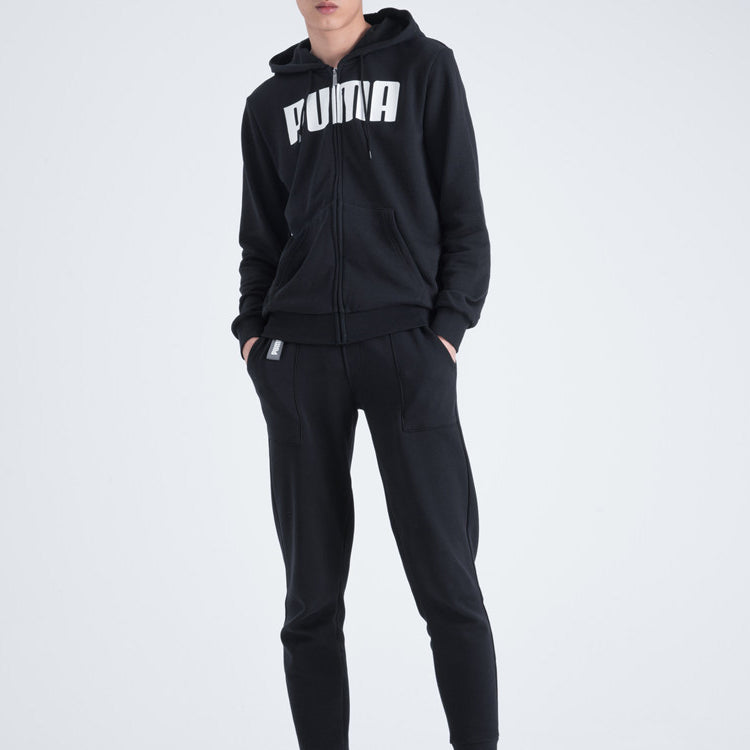 PUMA ESS Printed Hooded Jacket Black 855280-01