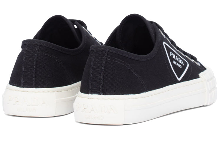 (WMNS) PRADA Cotton Canvas Sneakers 'Black Ivory' 1E231M_2OFZ_F057Z_F_035