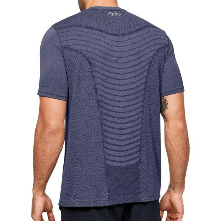 Men's Under Armour Seamless Wave Short Sleeve Blue 1351450-497