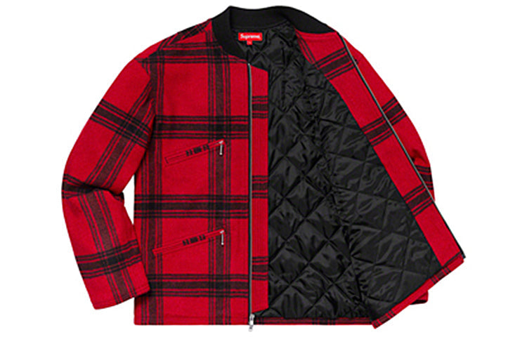 Supreme SS19 Zip Car Jacket Red Zipper Unisex SUP-SS19-355