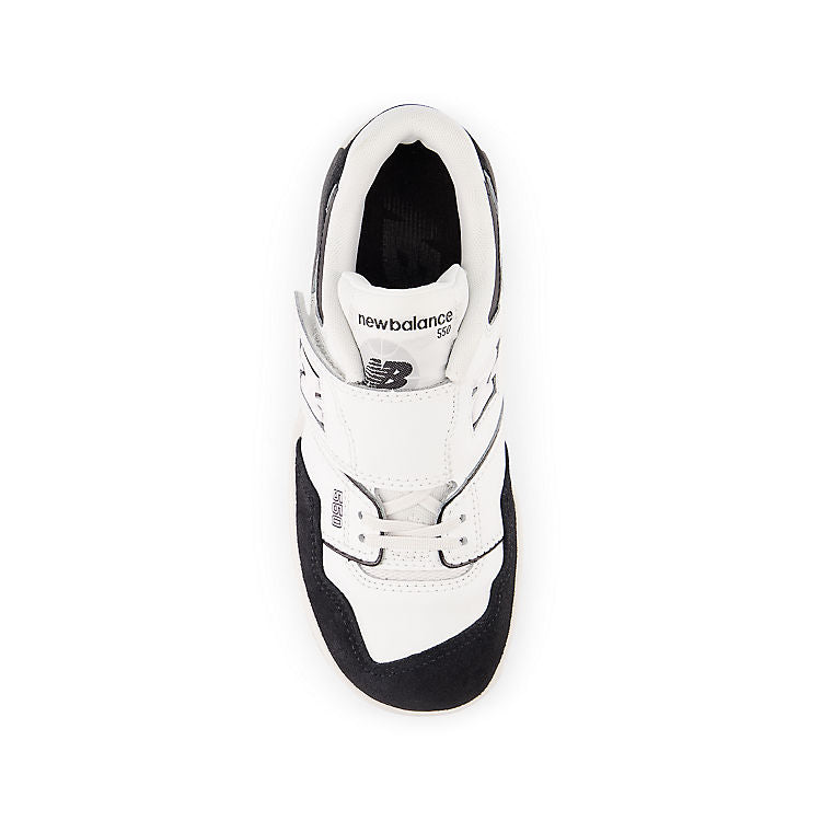 (PS) New Balance 550 Bungee Lace with Top Strap 'White Black' PHB550CA