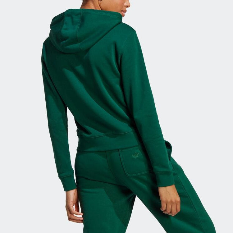 (WMNS) adidas Small Logo Hoodies Asia Sizing 'Green' IC5230