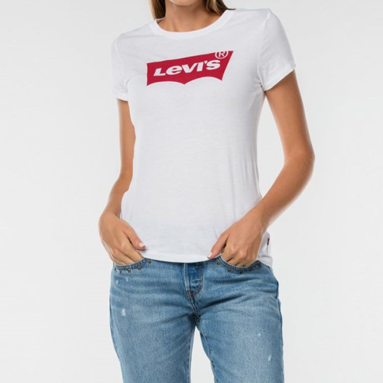 Levis Slim Fit Red logo Short Sleeve White 32223-0144