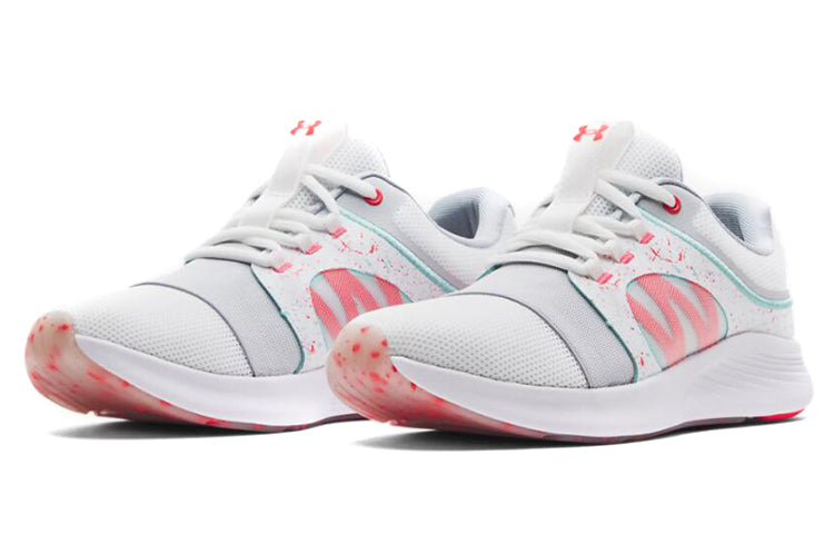 (WMNS) Under Armour Charged Breathe Bliss PS Running Shoes White/Pink 3024168-101