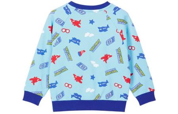 (GS) Skechers Letter Full Print Casual Set 'Blue' L321B040