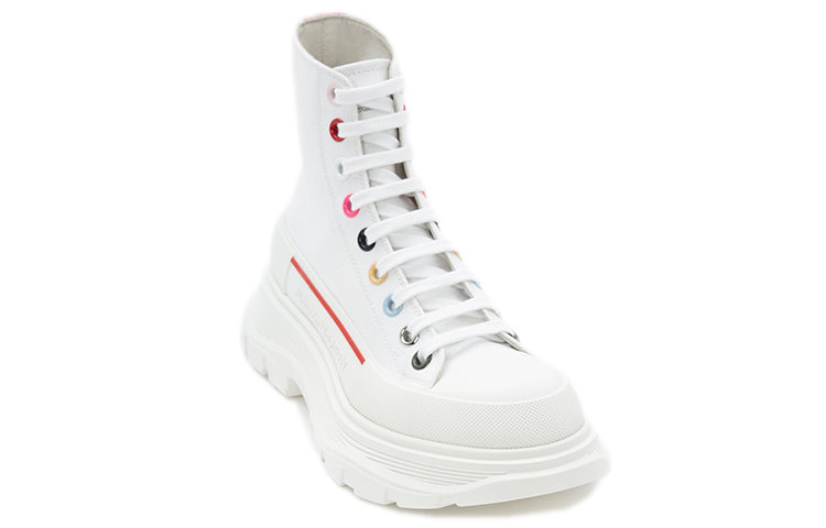 (WMNS) Alexander McQueen Tread Slick Boot 'White Multicolor' 611706W4MVG9650