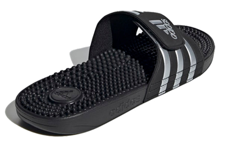 adidas Adissage Black Silver Slippers 'Black Silver' F35577