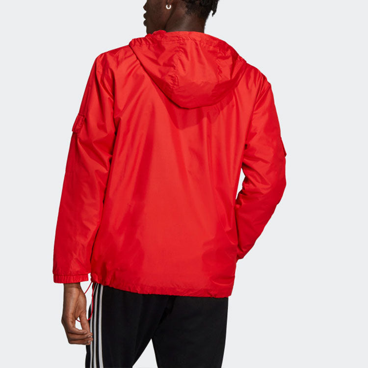 Men's adidas Stripe Casual Sports Long Sleeves Jacket Bright Pink Red Fluorescence H06685