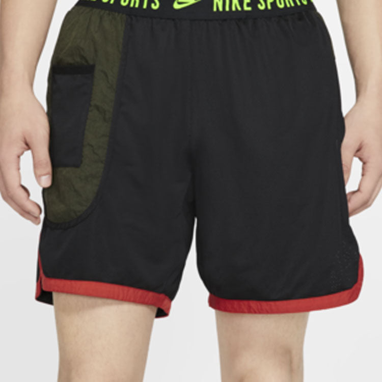 Nike Colorblock Breathable Casual Logo Sports Shorts Black BV3250-010