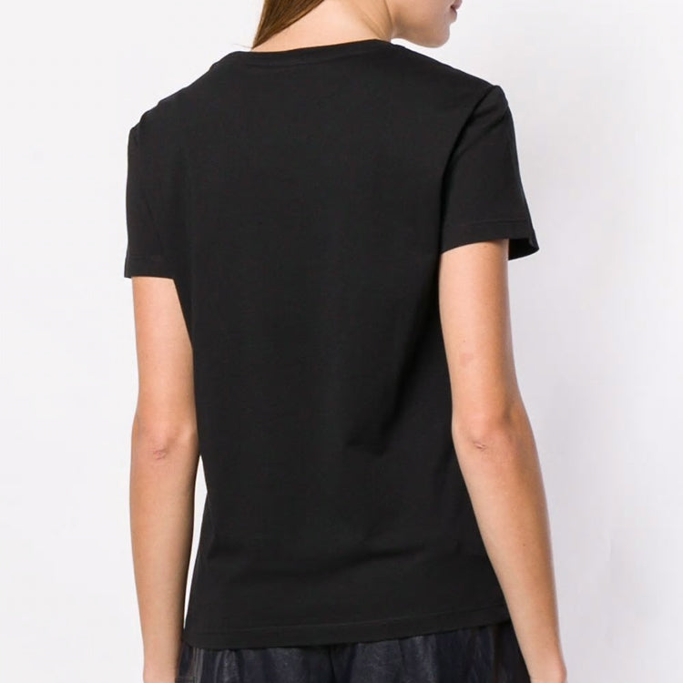 KENZO Printing Black Purple Blue Round Neck Short Sleeve Black F862TS7214YV