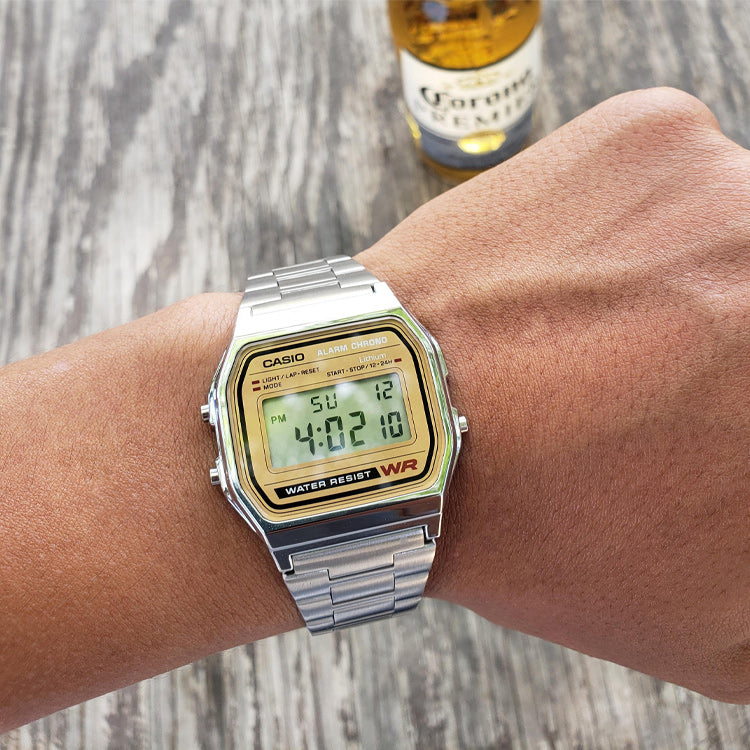 CASIO Vintage A158 Series 'Silver Brown' A158WEA-9