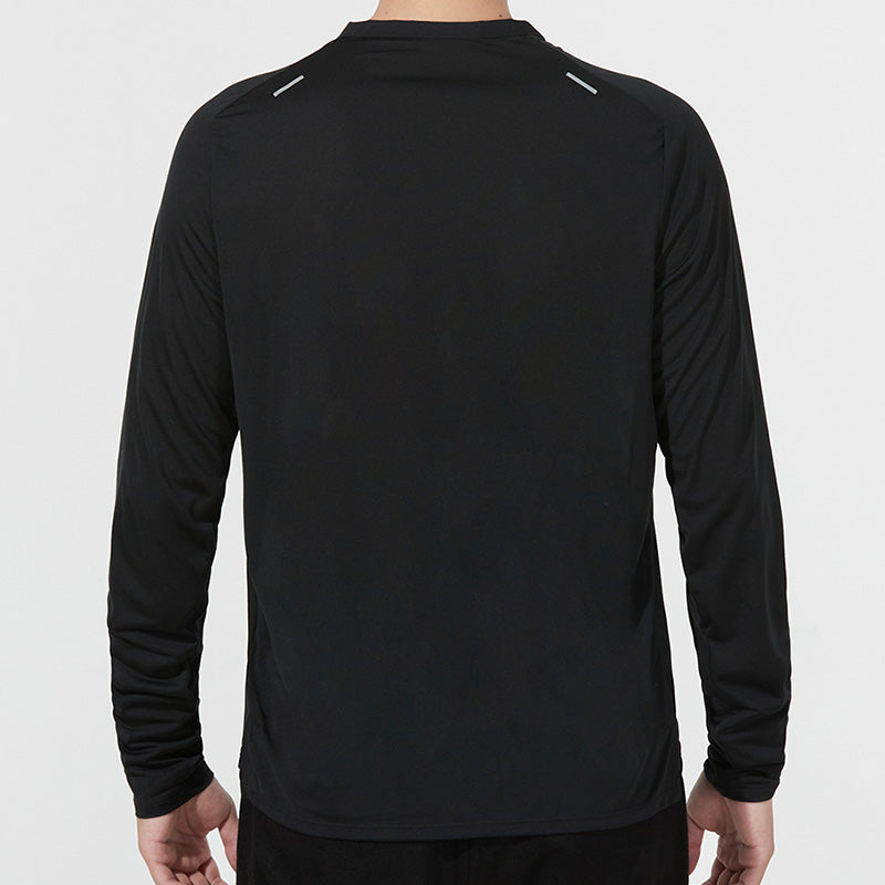 Men's Nike Sports Fitness Training Running Casual Long Sleeves Black T-Shirt DD6022-010