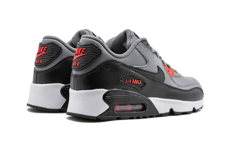 (PS) Nike Air Max 90 LTR Leather Low-Top Gray/Black 833414-010