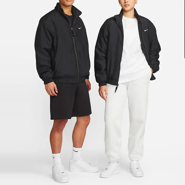 Nike Solid Color Long Sleeves Stand Collar Jacket Unisex Black DN1267-013
