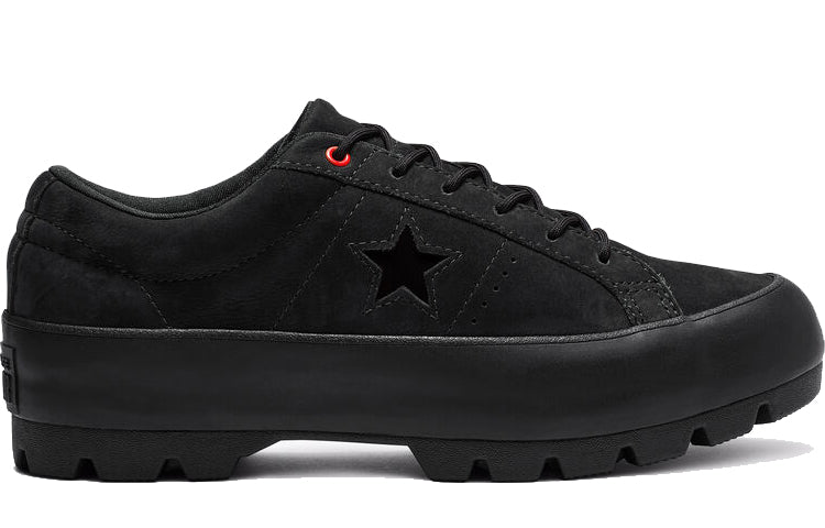 (WMNS) Converse One Star Lugged Low Top Sponge Cake Thick Sole Black 565064C
