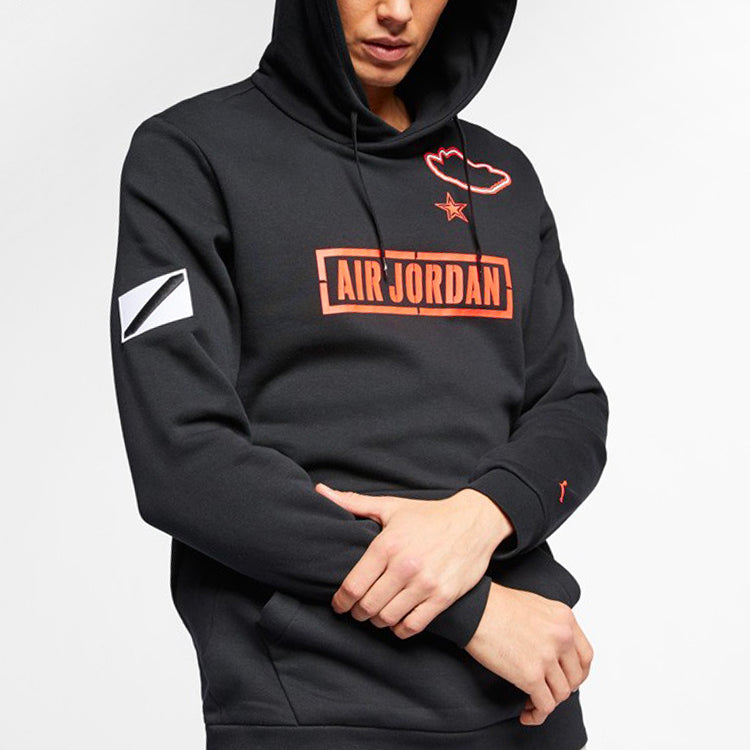 Men's Air Jordan Logo Alphabet Printing Black AT9168-010