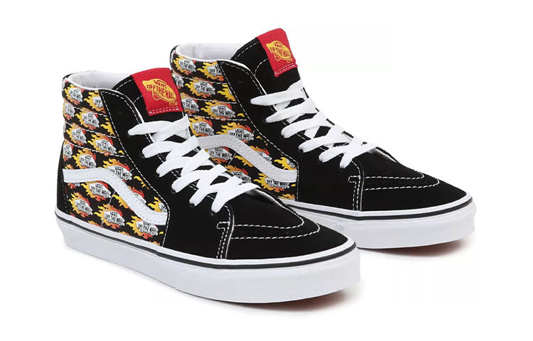 Vans SK8-HI Flame Logo Repeat 'Black White Red' VN0A4UI2AC4