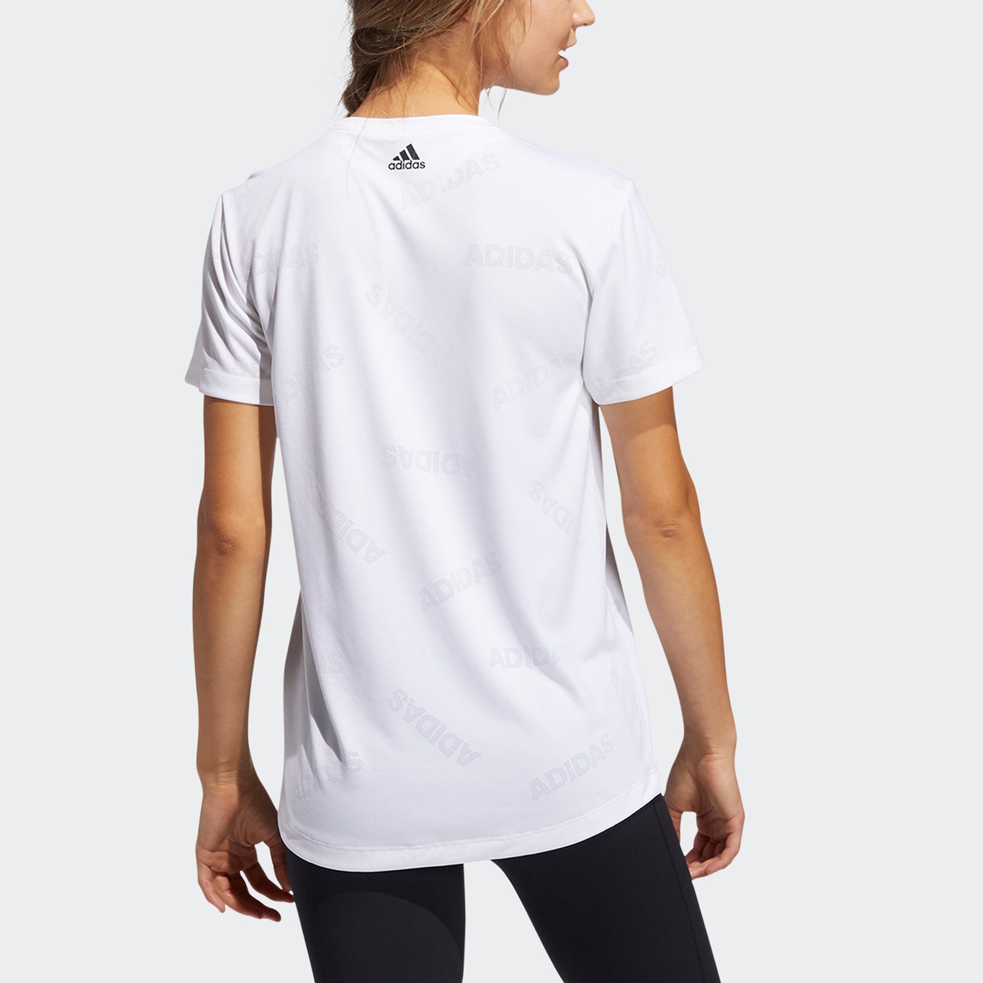 (WMNS) adidas Aeroknit Tee Training Sports Quick Dry Short Sleeve White T-Shirt GQ9430