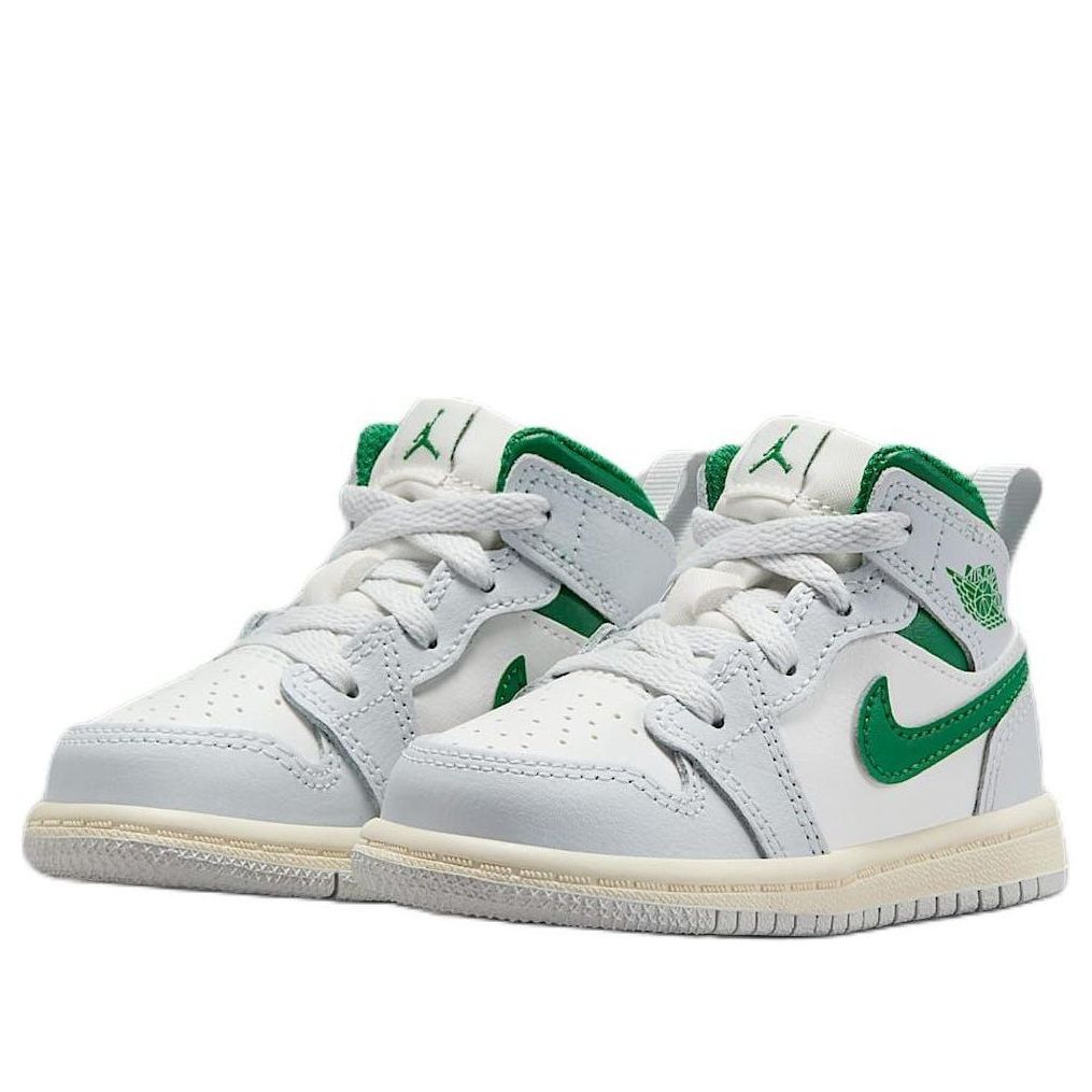 (TD) Air Jordan 1 Mid 'Summit White Pure Platinum Sail Pine Green' DQ8425-142