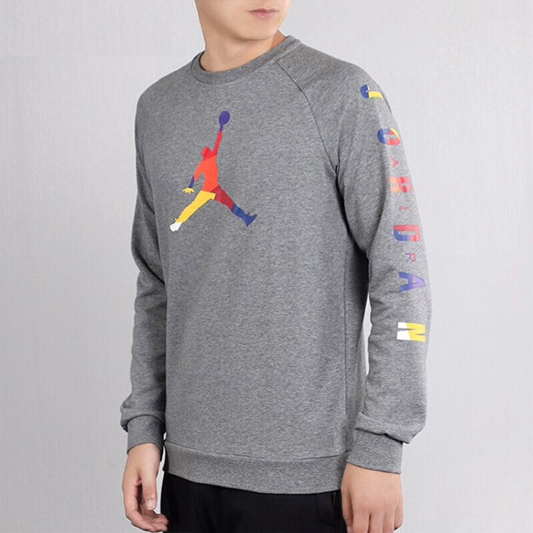 Air Jordan Casual Sports Round Neck Pullover 'Grey Rainbow' DA6729-091
