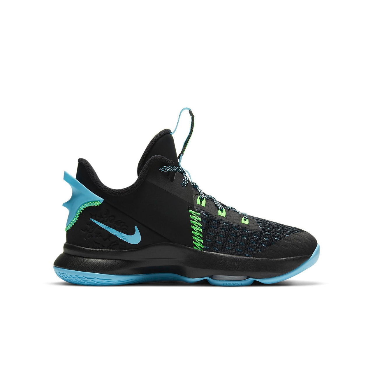 (GS) Nike LeBron Witness 5 'Black Light Blue Fury' CT4629-004