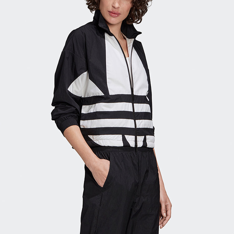 (WMNS) adidas originals Large Logo Track Jacket For Black FM2622