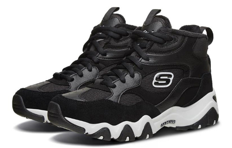 (WMNS) Skechers D'Lites 2.0 High-Top Running Shoes Black 88888382-BLK