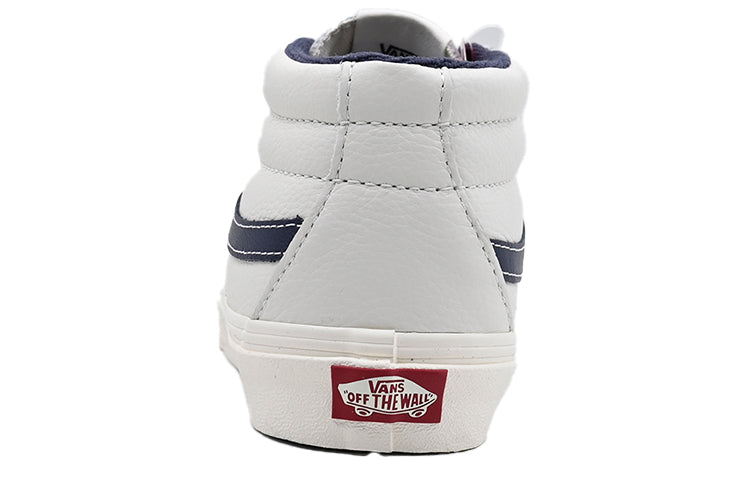 Vans Sk8-Mid Mid-Top Casual Skate Shoes Unisex White Blue VN0A3MV8FS8