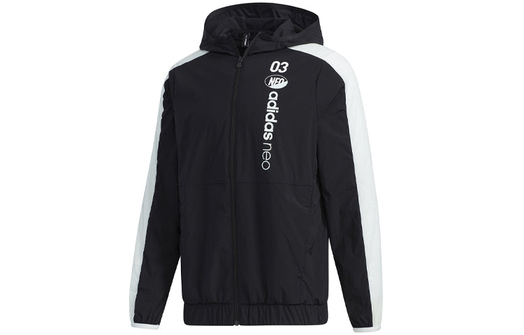 adidas neo Casual Windproof Sports Jacket Black GK1515