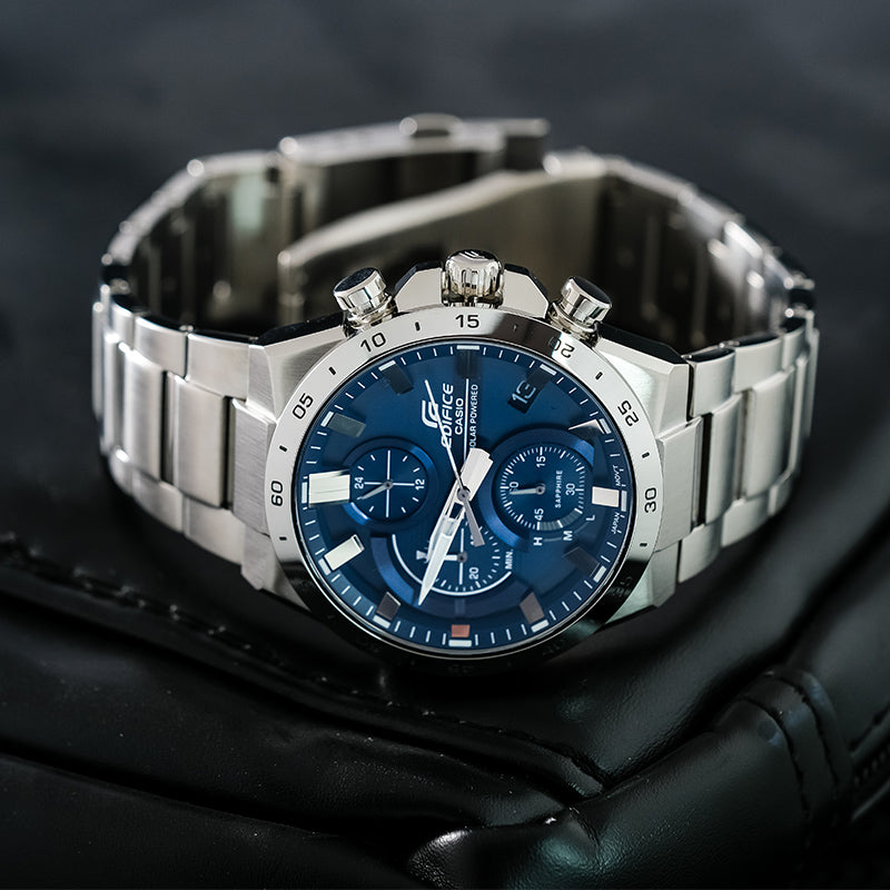 Casio Edifice Classic Solar Powered Analog Watch 'Blue Sapphire Crystal' EFB-690SBD-2AVUPR