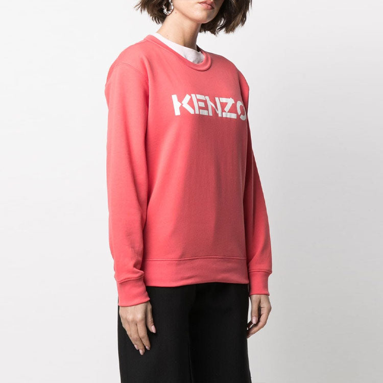 (WMNS) KENZO SS21 Alphabet Logo Printing Pullover Hoodie Pink FA62SW8214MD-18