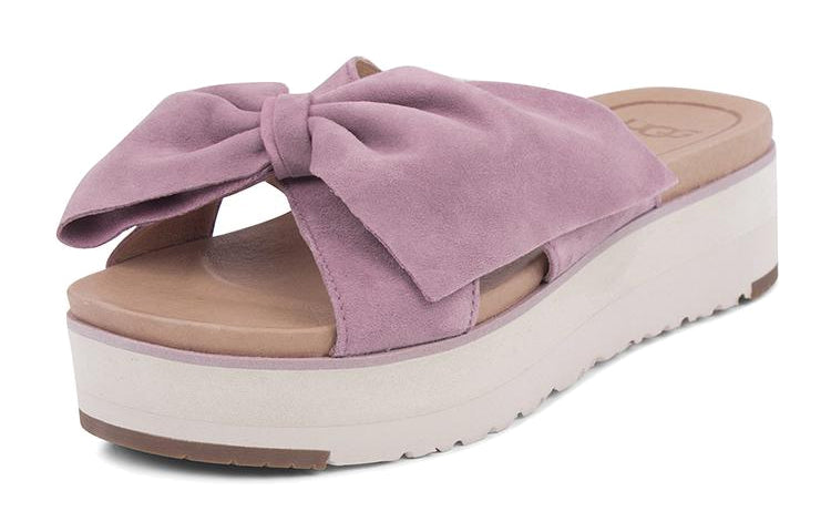 (WMNS) UGG Bow Open Toe Pink Red Slippers 1099803-PDW