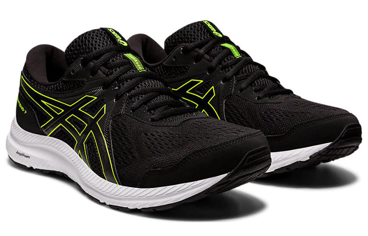 ASICS Gel-Contend 7 4E Wide 'Black Hazard Green' 1011B039-003