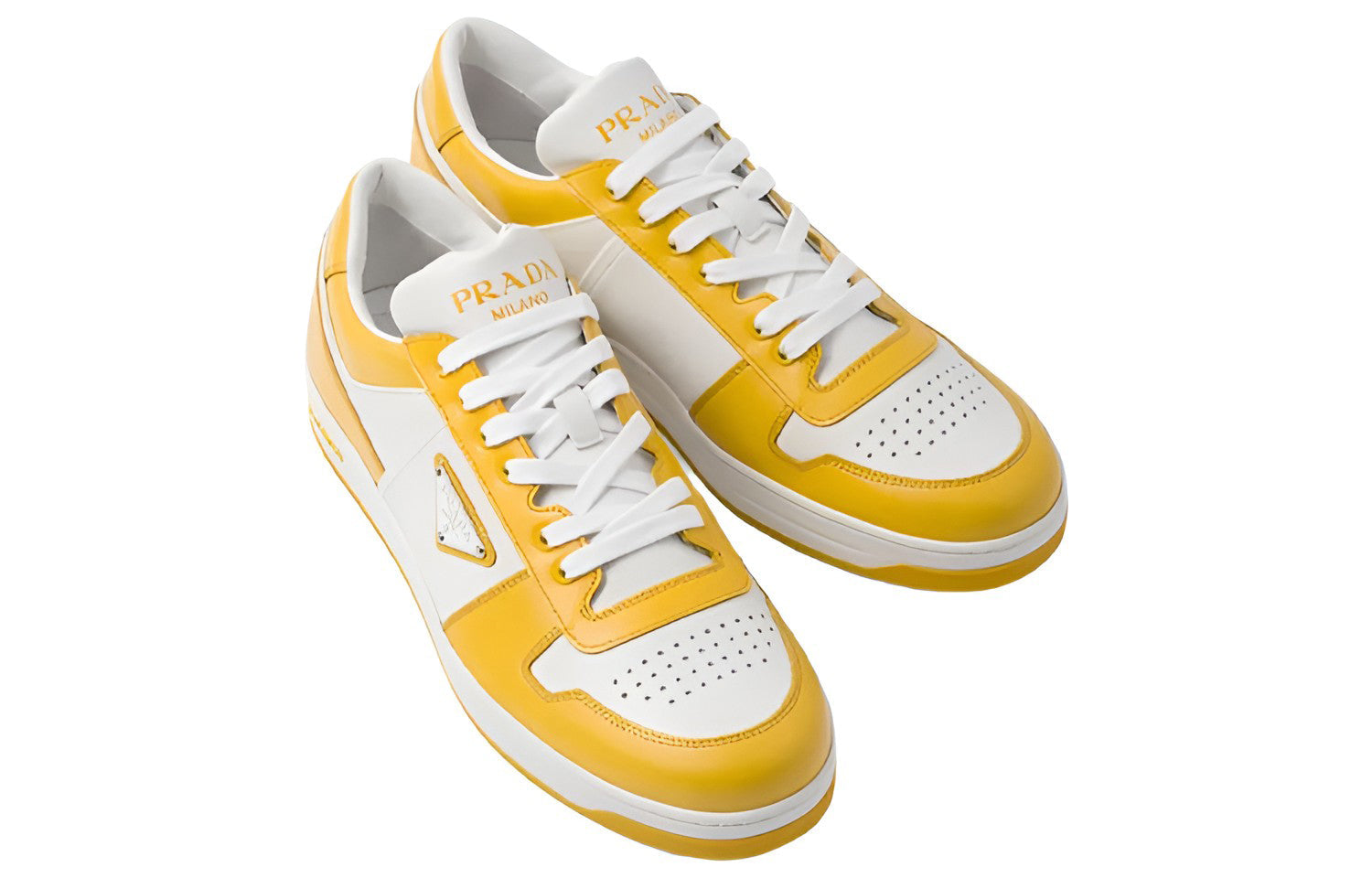 (WMNS) PRADA Downtown Leather Sneakers 'White Sun' 1E792M_3LKG_F0A7U