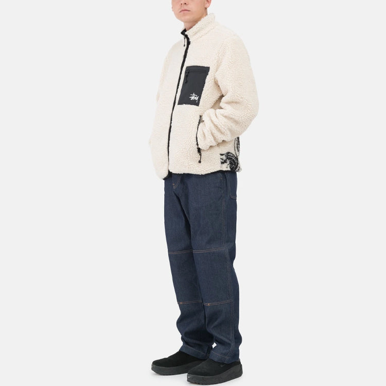 Stussy Venus Jacqrd Sherpa Jacket 'Creamy' 118437F