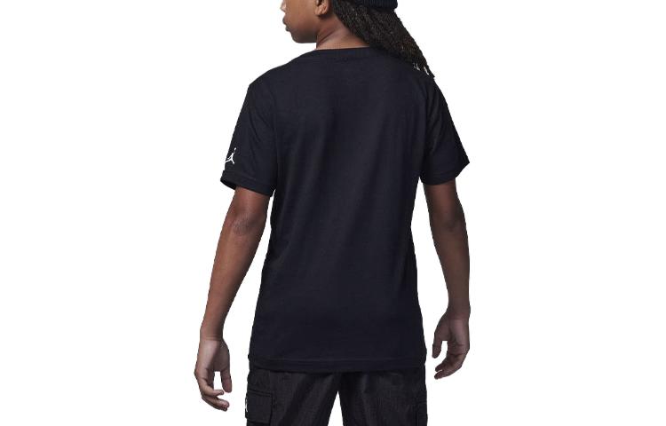 (GS) Air Jordan Cutout T-Shirt 'Black' 95C840-023
