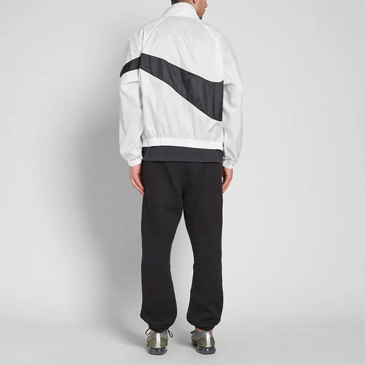 Nike Lab Heritage Jacket White Black BIG SWOOSH 'Black White' AA1569-100