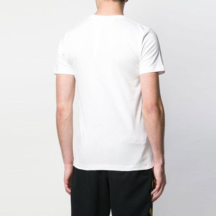 Off-White Chest Alphabet Logo Slim Fit Short Sleeve White OMAA027S191850220110