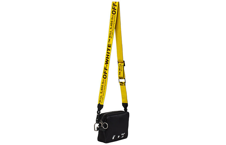 Off-White Industrial Style Shoulder Bag Black OMNA049F20FAB0011001
