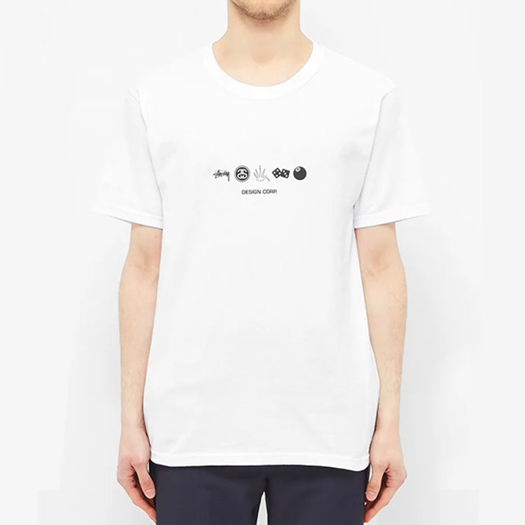 Men's Stussy Golbal Pattern Design Short Sleeve 1904506