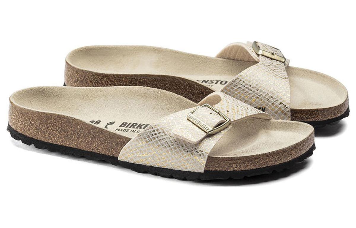 Birkenstock Madrid Narrow Fit Sandals 'Gold Python' 1018543