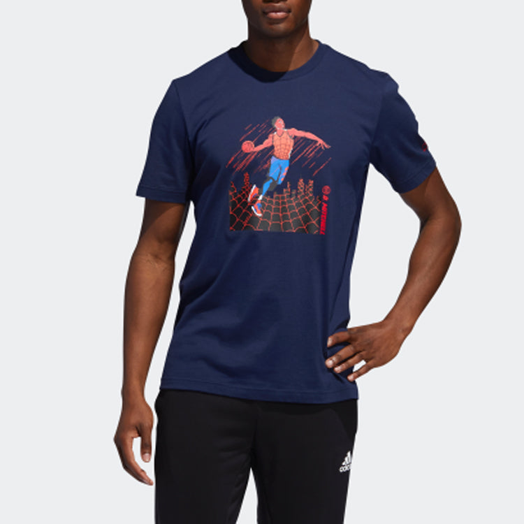 adidasx Crossover Basketball Short Sleeve Navy Blue DX6982