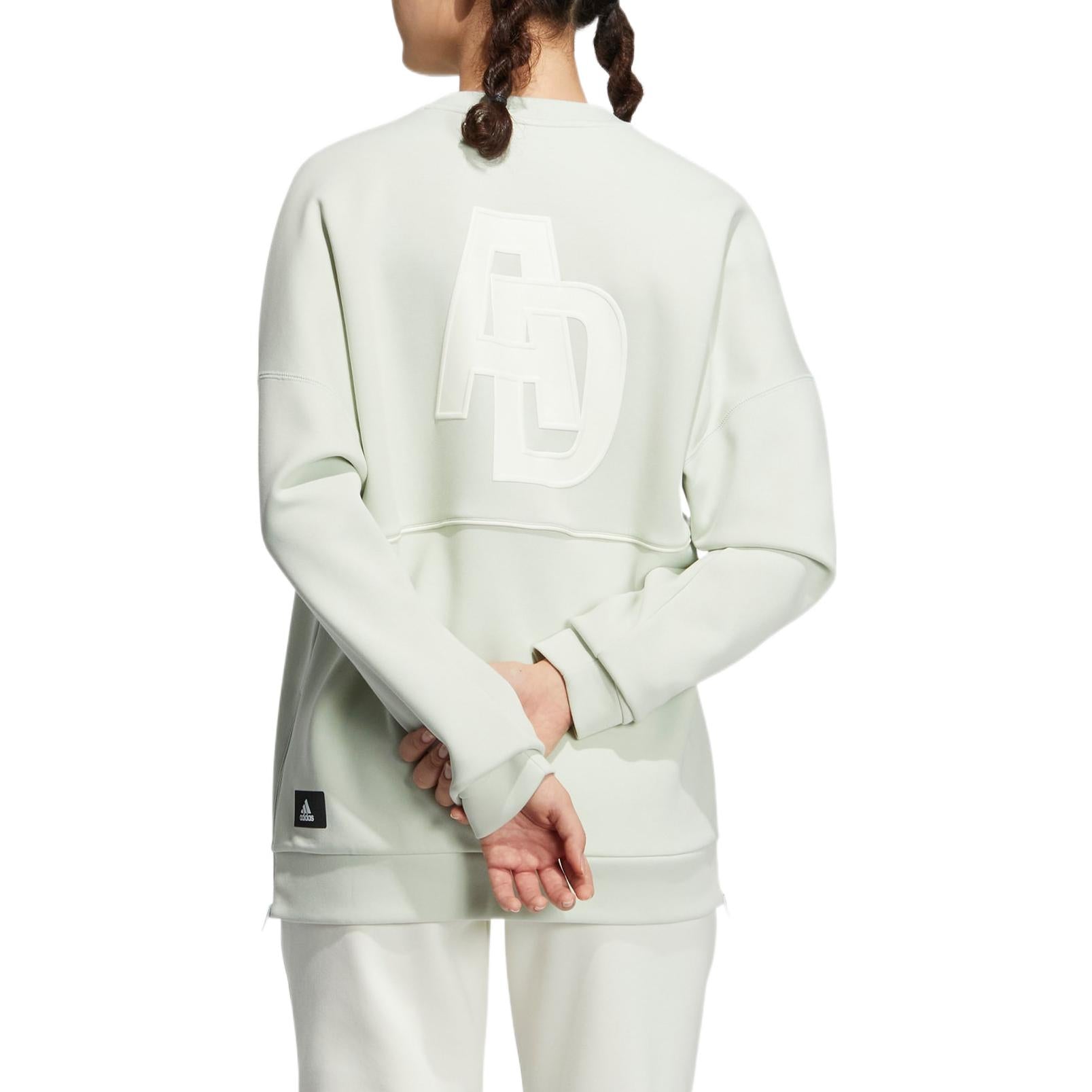 (WMNS) adidas Monogram Sweatshirt 'White' IB2735