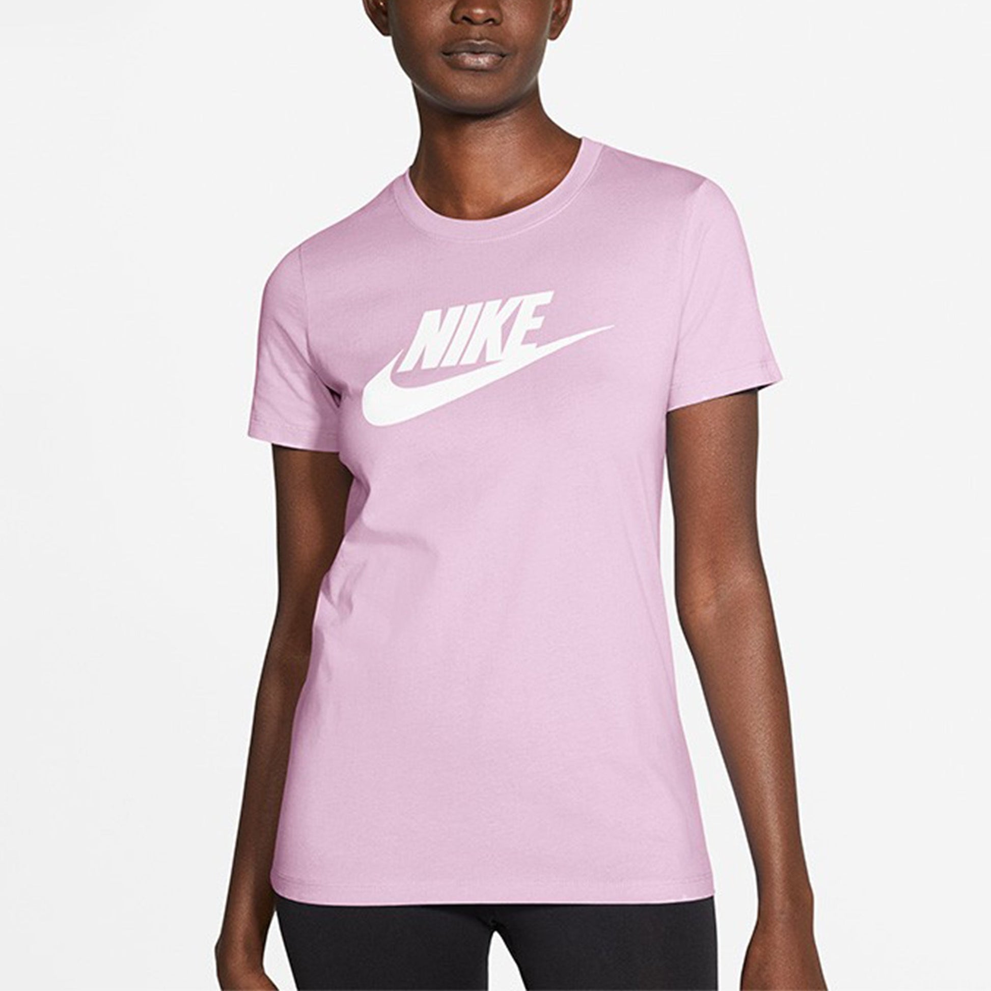 (WMNS) Nike Sportswear Essential Classic Logo Short Sleeve Pink/Red BV6170-695