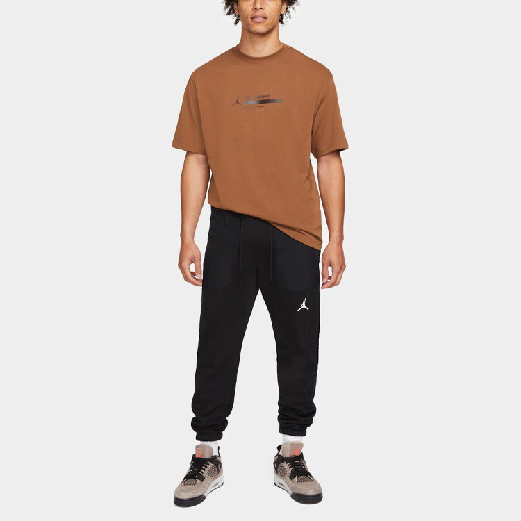 Air Jordan 23 Engineered Basketball Sports Printing Round Neck Short Sleeve Brown DC9769-204