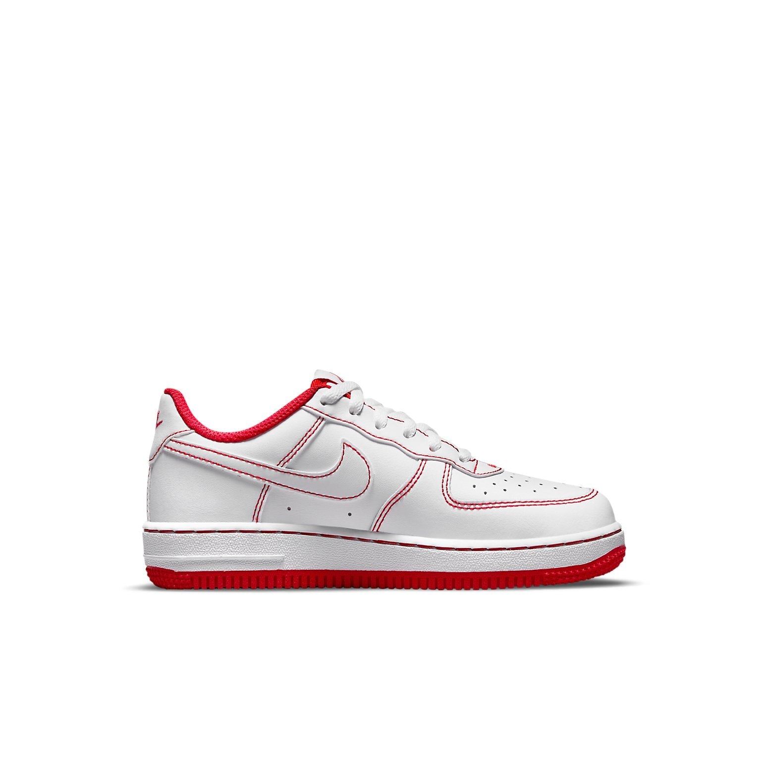 (PS) Nike Force 1 'Contrast Stitch - White University Red' DC9672-100