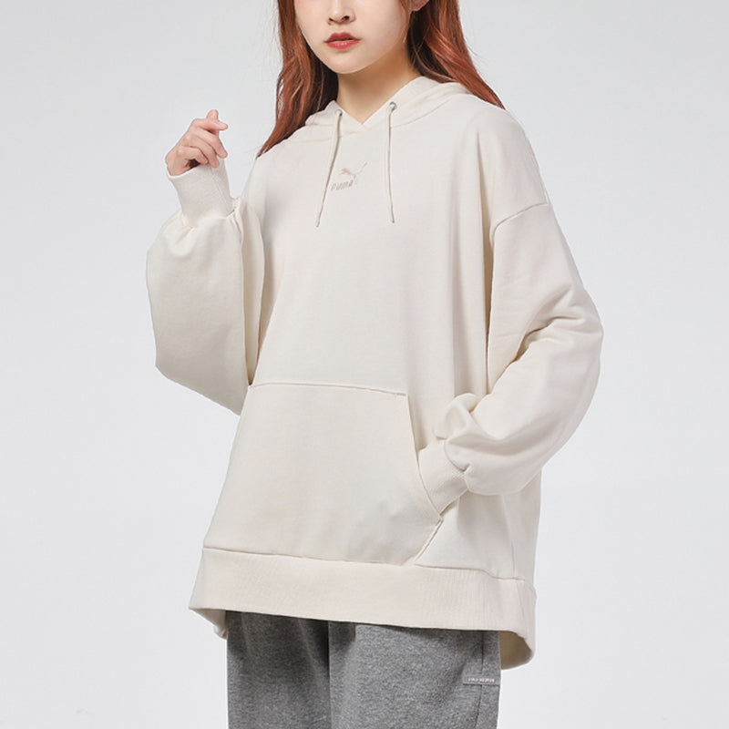 (WMNS) PUMA Classics Oversized Hoodie 'White' 532283-99