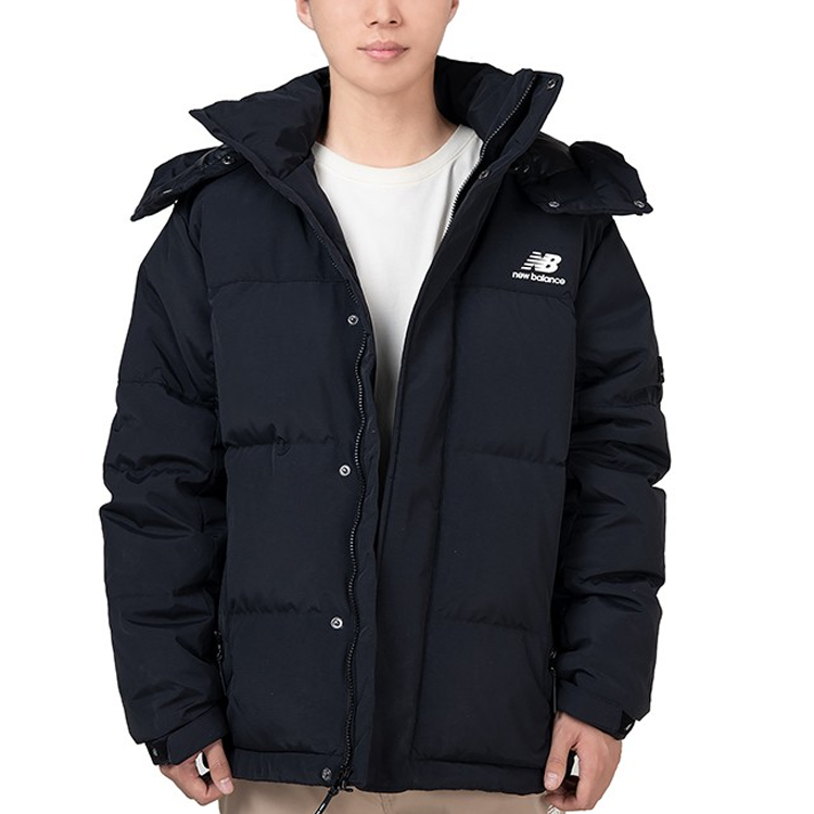 New Balance Warm Hooded Down Jacket Asia Sizing 'Black' AMJ14323-BK