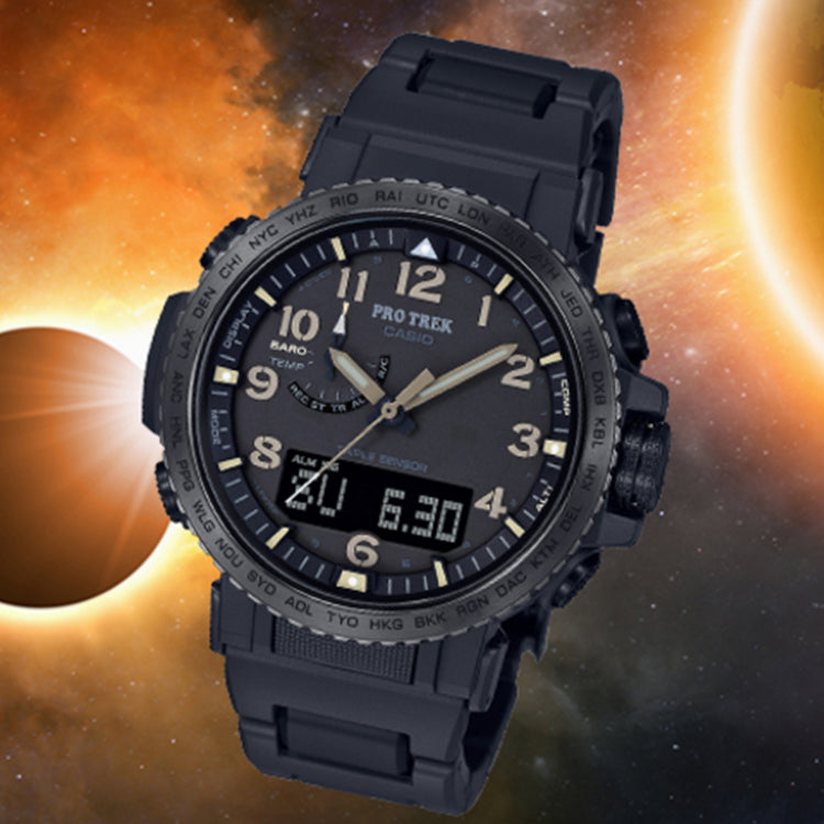 CASIO Waterproof Sports Solar Powered Mens Black Analog/Digital Combo PRW-50FC-1PR2021