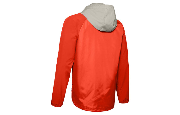 Under Armour Stretch Woven Full Zip Hooded Jacket 'Grey Orange' 1352021-856